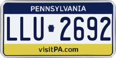 PA license plate LLU2692