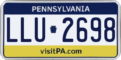 PA license plate LLU2698