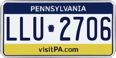 PA license plate LLU2706