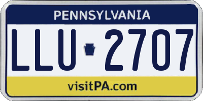 PA license plate LLU2707