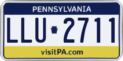 PA license plate LLU2711