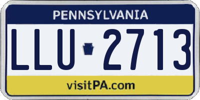 PA license plate LLU2713