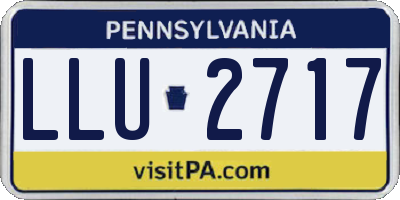 PA license plate LLU2717