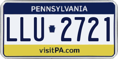 PA license plate LLU2721