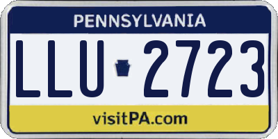 PA license plate LLU2723