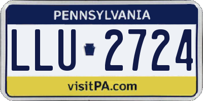PA license plate LLU2724