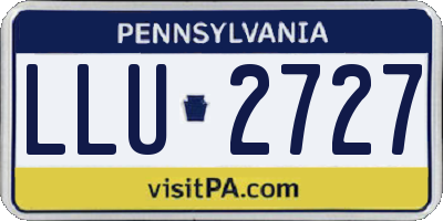 PA license plate LLU2727