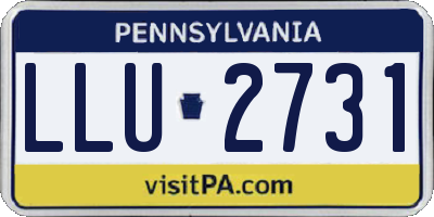 PA license plate LLU2731
