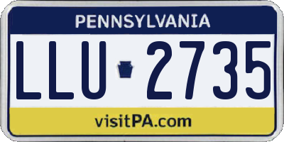 PA license plate LLU2735