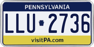 PA license plate LLU2736