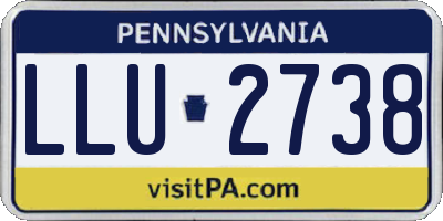 PA license plate LLU2738