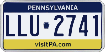 PA license plate LLU2741