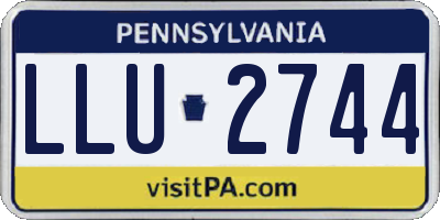 PA license plate LLU2744