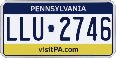 PA license plate LLU2746