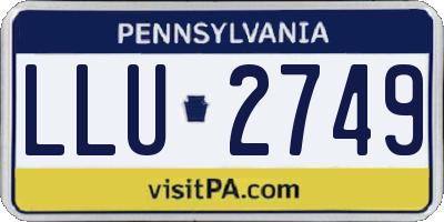 PA license plate LLU2749