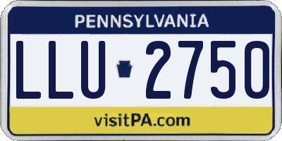 PA license plate LLU2750