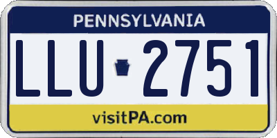 PA license plate LLU2751