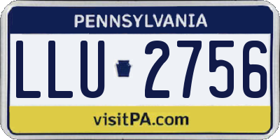 PA license plate LLU2756