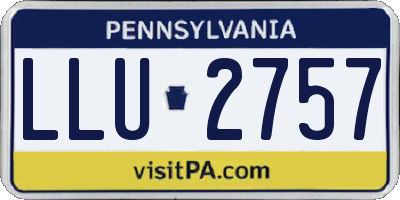 PA license plate LLU2757