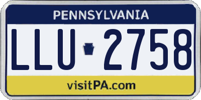PA license plate LLU2758