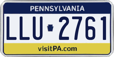PA license plate LLU2761