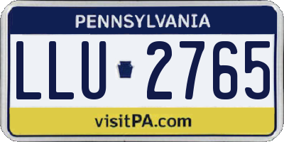 PA license plate LLU2765