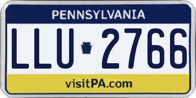 PA license plate LLU2766
