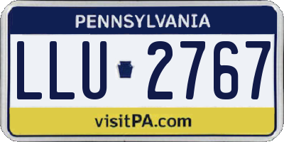 PA license plate LLU2767