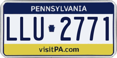 PA license plate LLU2771