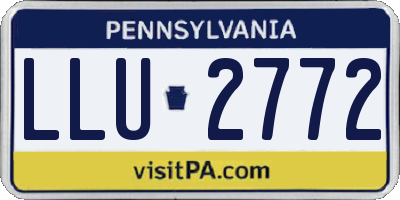 PA license plate LLU2772