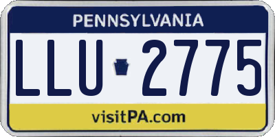 PA license plate LLU2775