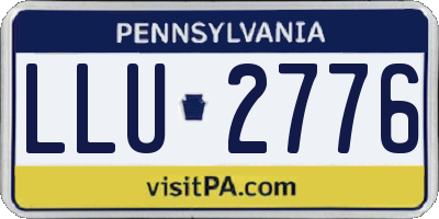 PA license plate LLU2776