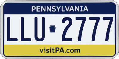 PA license plate LLU2777