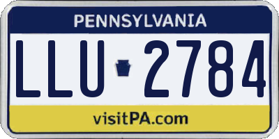 PA license plate LLU2784