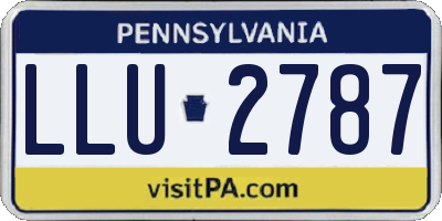 PA license plate LLU2787
