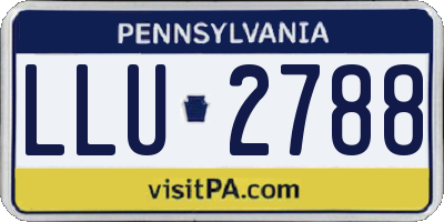 PA license plate LLU2788