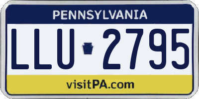 PA license plate LLU2795