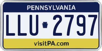PA license plate LLU2797