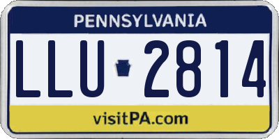 PA license plate LLU2814