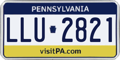 PA license plate LLU2821