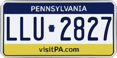 PA license plate LLU2827