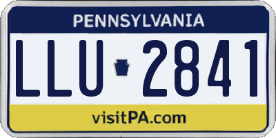PA license plate LLU2841