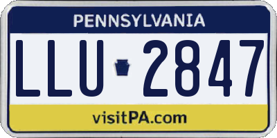PA license plate LLU2847