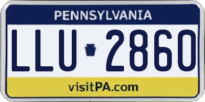 PA license plate LLU2860