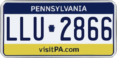 PA license plate LLU2866