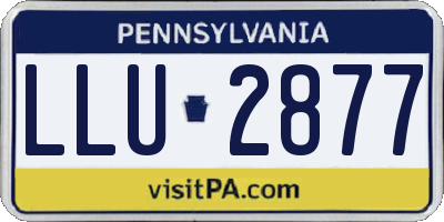 PA license plate LLU2877