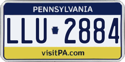 PA license plate LLU2884