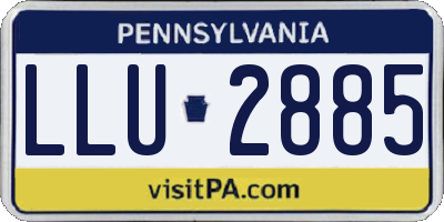 PA license plate LLU2885