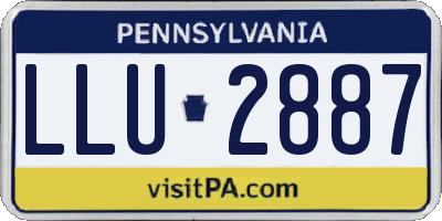 PA license plate LLU2887
