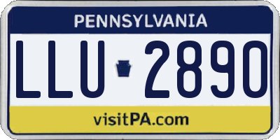 PA license plate LLU2890